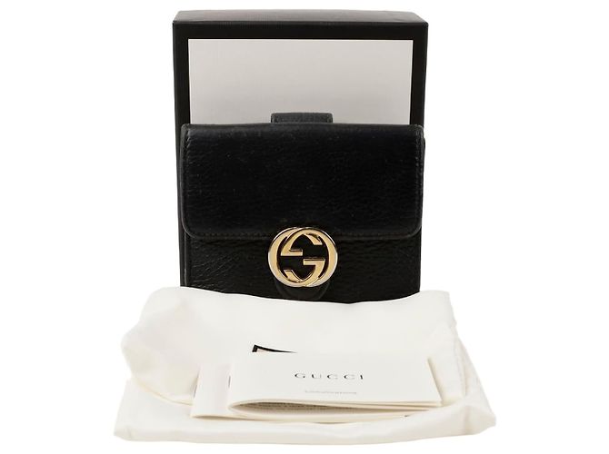 Gucci Cartera entrelazada Negro 