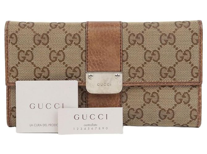 Gucci GG Flap Long Wallet Brown