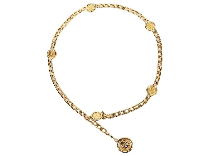 Chanel Ceinture à boucle logo CC Doré