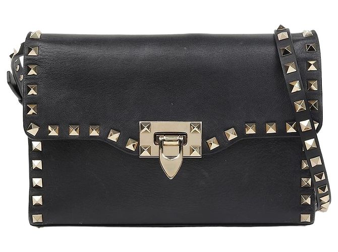 Valentino Sac à bandoulière Rockstud Flap Noir