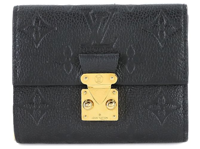 Louis Vuitton Monogram Empreinte Metis Compact Tri-fold Wallet Black