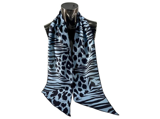 Sciarpa Burberry Prorsum – 100% Seta – stampa animale ibrida Multicolore