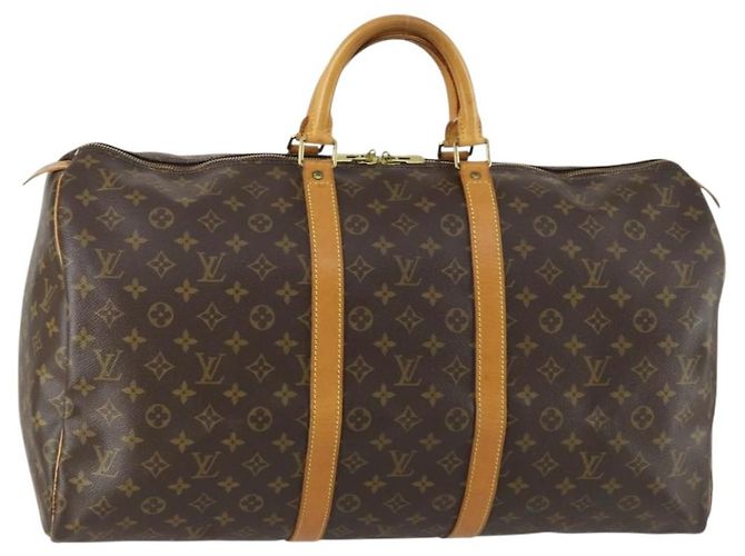 LOUIS VUITTON Bolsa Boston Monogram Keepall 55 M41424 LV Auth 161113 Monograma