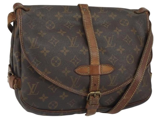 LOUIS VUITTON Bolsa de Ombro Monogram Saumur 30 M42256 LV Auth hk3284 Monograma