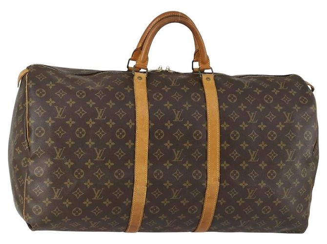 LOUIS VUITTON Bolsa Boston Monogram Keepall 60 M41422 Auth LV am10371 Monograma