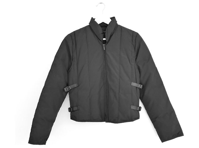 Gucci x Tom Ford Fall 1999 Bondage Strap Puffer Jacket Black