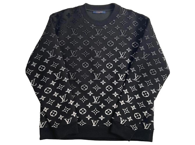 Louis Vuitton Gradient Monogram Fil Sweatshirt Multicolor Black White Multiple colors Grey