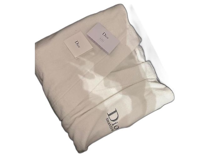 Christian Dior terry bathrobe White