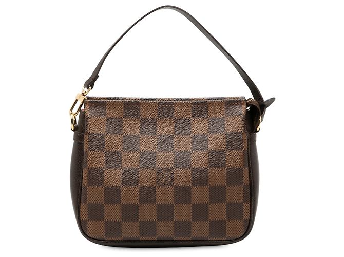 Trousse Pochette Damier Ebene Marrone Louis Vuitton