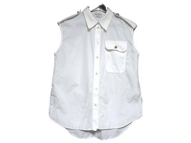 Camicia senza maniche Alexander McQueen Bianco