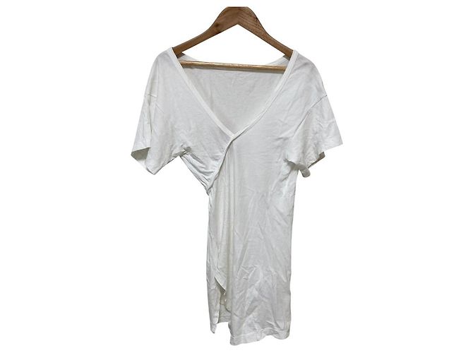 Autre Marque Haut asymétrique à manches courtes N21 Blanc