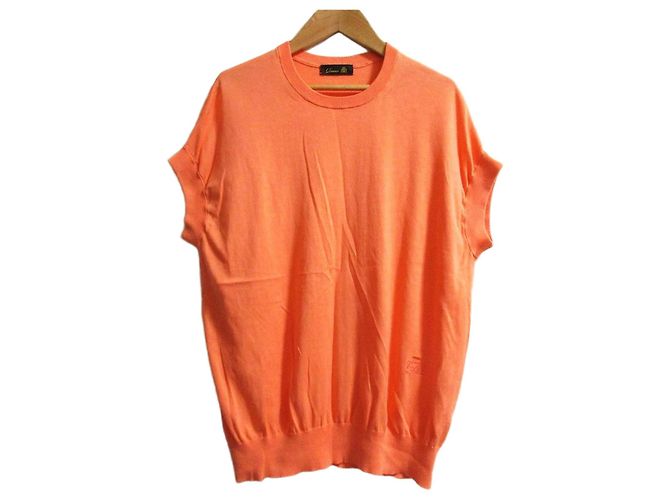Autre Marque Ärmelloses Stricktop aus Baumwolle von Drawer Orange