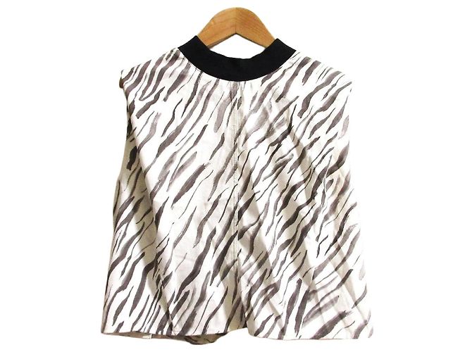 Autre Marque BLUSA PHOTOCOPIEU LEILA E Castaño Negro Blanco roto