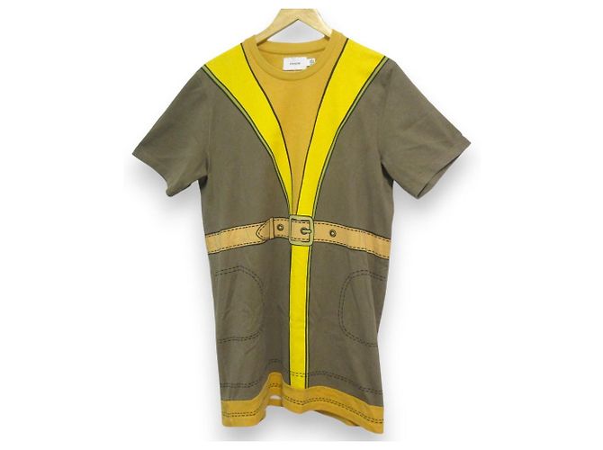 Vestido com fivela Trompe L'oeil Coach Marrom