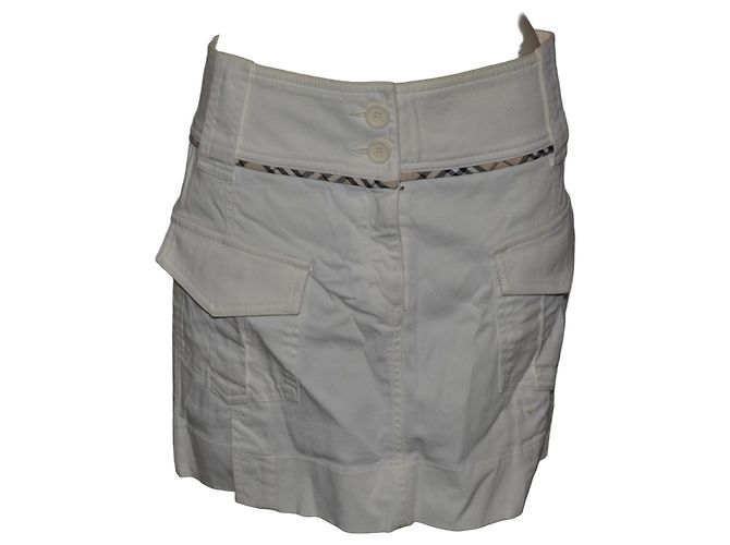 Burberry Minirock weiß aus Baumwolle