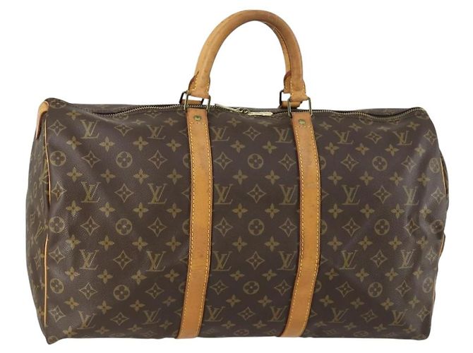 LOUIS VUITTON Bolsa Boston Monogram Keepall 50 M41426 LV Auth 159645 Monograma