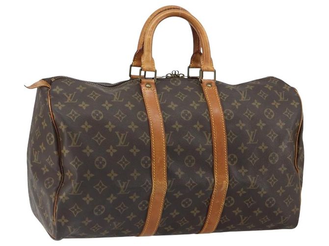 LOUIS VUITTON Bolsa Boston Monogram Keepall 45 M41428 LV Auth am10382 Monograma