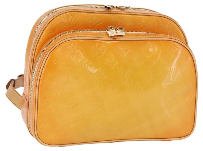 LOUIS VUITTON Monogram Vernis Marley Backpack Yellow M91040 LV Auth 160551