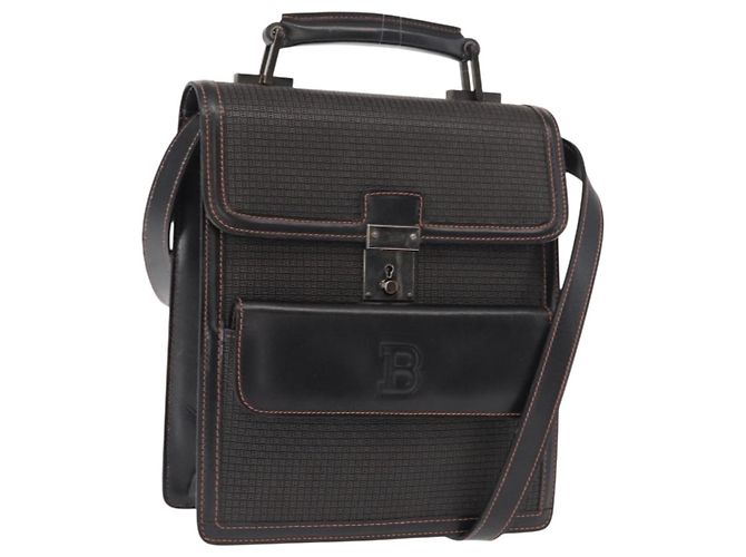 BALLY Borsa a Spalla in Pelle Nera Auth 160734 Nero