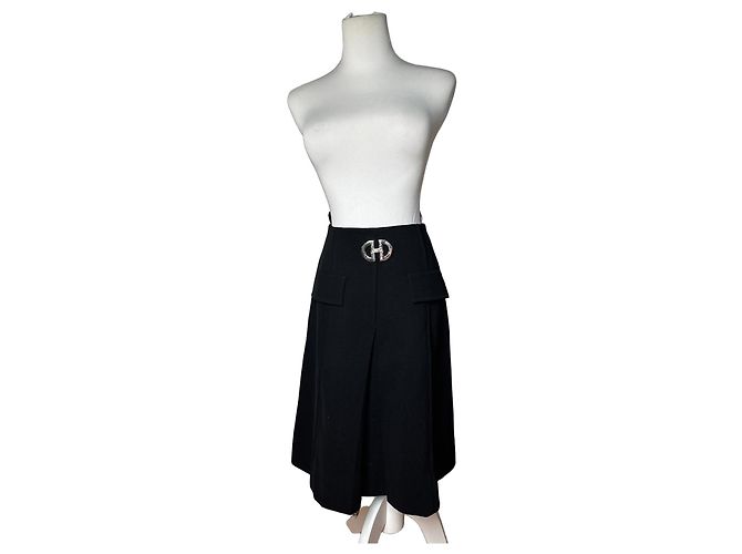 Céline Gonna Vintage Celine Paris Nera M Nero