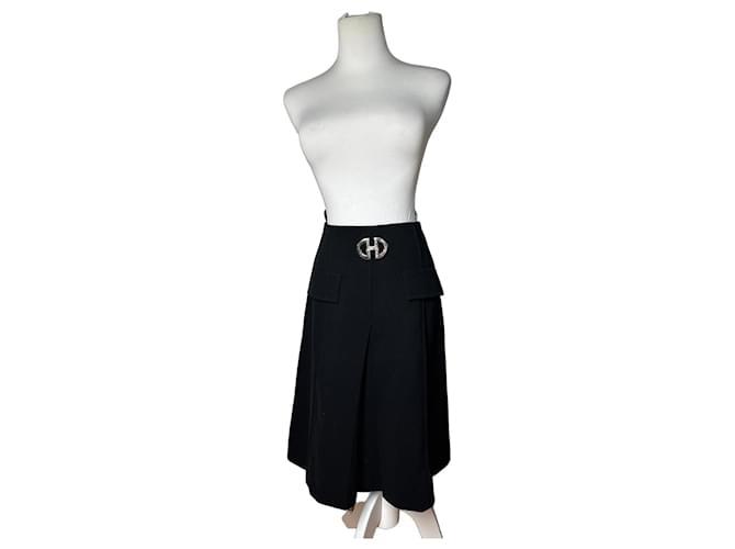 Céline Vintage Celine Paris Skirt Black M Cotton ref.2764109