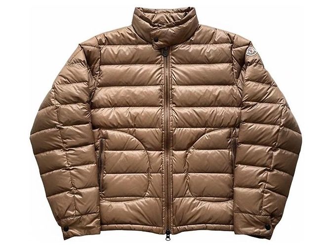 Moncler Beige Down Jacket Light brown
