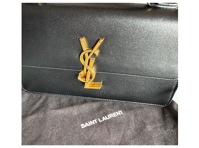 Borsa a mano e a tracolla Yves Saint Laurent nera semplice Nero