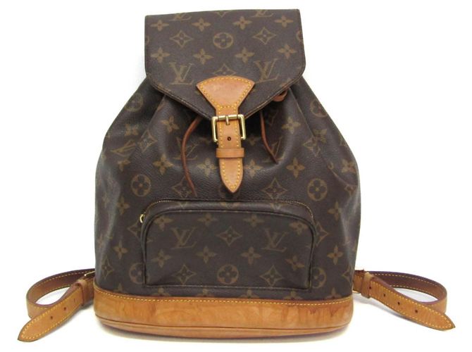 Louis Vuitton Monogram Montsouris MM M51136 Women's Backpack Brown