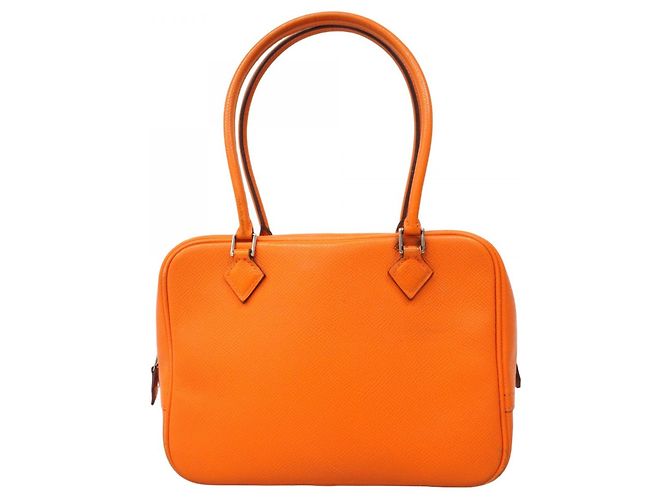 Bolsa de mão mini Plume Hermès Laranja