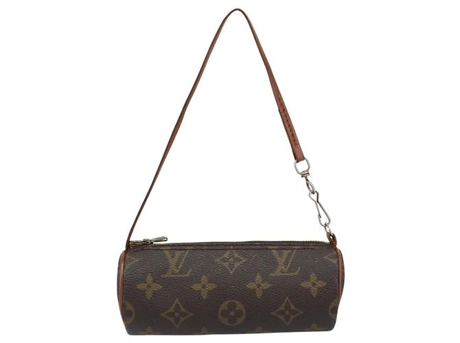 Pochette Papillon Mini in Tela Monogram Louis Vuitton Marrone