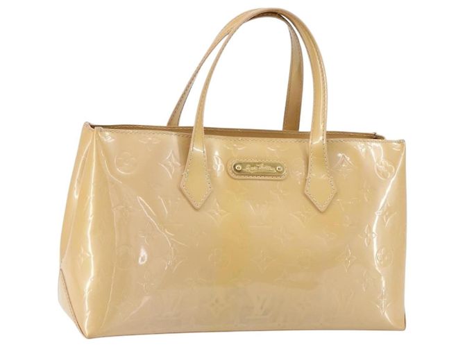 Louis Vuitton Wilshire Handtasche Monogram Vernis PM Beige