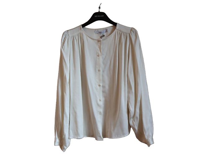 La Fée Maraboutée Rilana Bluse Creme Viskosesatin Roh