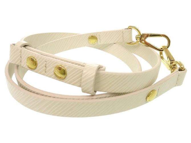 Louis Vuitton Epi Leather Shoulder Strap White Golden