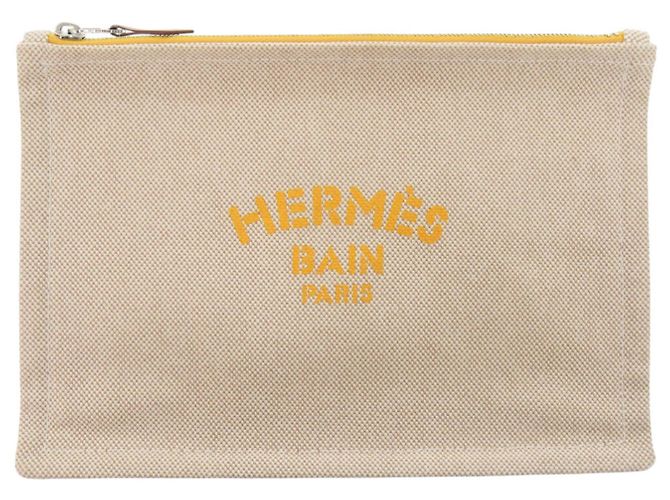 Hermès Yachting PM Baumwolltasche Beige