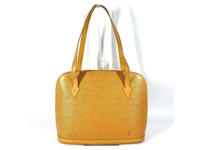 Bolsa tote em couro Epi Louis Vuitton Amarelo