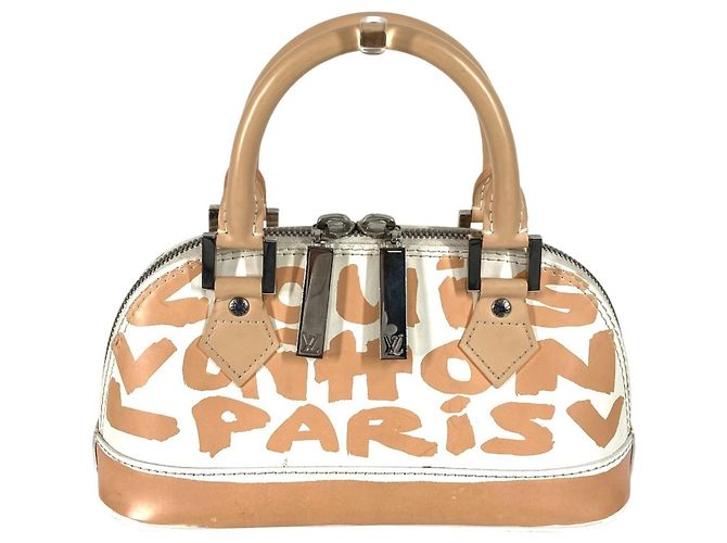Bolsa Alma PM Monogram Graffiti Louis Vuitton Branco Bege
