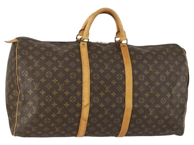 LOUIS VUITTON Bolsa Boston Monogram Keepall 60 M41422 Auth LV am10374 Monograma