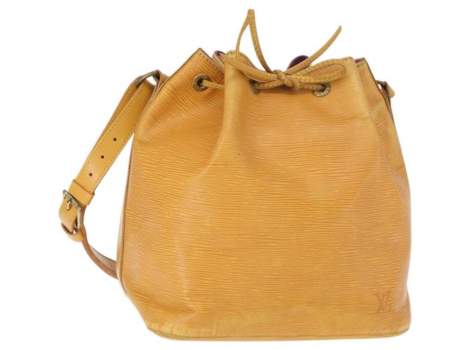 LOUIS VUITTON Epi Petit Noe Shoulder Bag Yellow M44109 LV Auth 161436