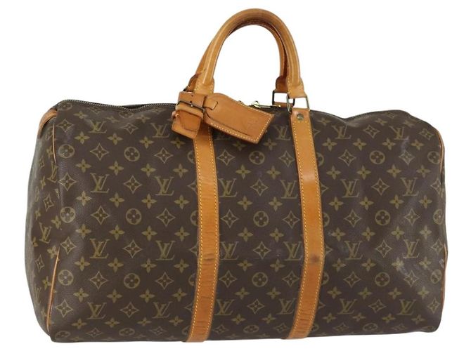 LOUIS VUITTON Bolsa Boston Monogram Keepall 50 M41426 LV Auth 159649 Monograma