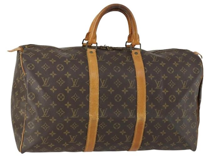 LOUIS VUITTON Bolsa Boston Monogram Keepall 50 M41426 LV Auth 159270 Monograma