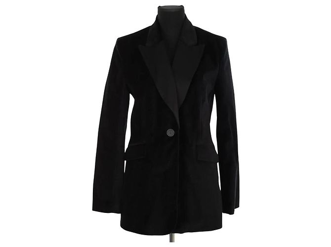 Claudie Pierlot Schwarzer Baumwollblazer