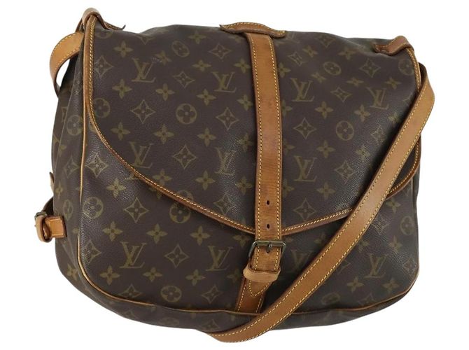 LOUIS VUITTON Bolsa de Ombro Monogram Saumur 35 M42254 LV Auth ar13864 Monograma