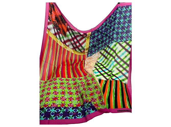 Dsquared2 Écharpe Dsquared - design de patchwork abstrait Multicolore