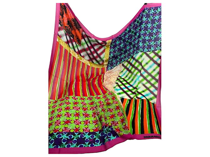 Dsquared2 Cachecol Dsquared - design de patchwork abstrato Multicor 