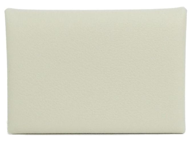 Monedero Duo Calvi de Hermès Blanco