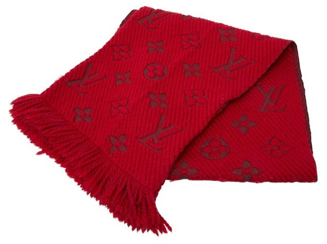 Cachecol Logomania Louis Vuitton Vermelho