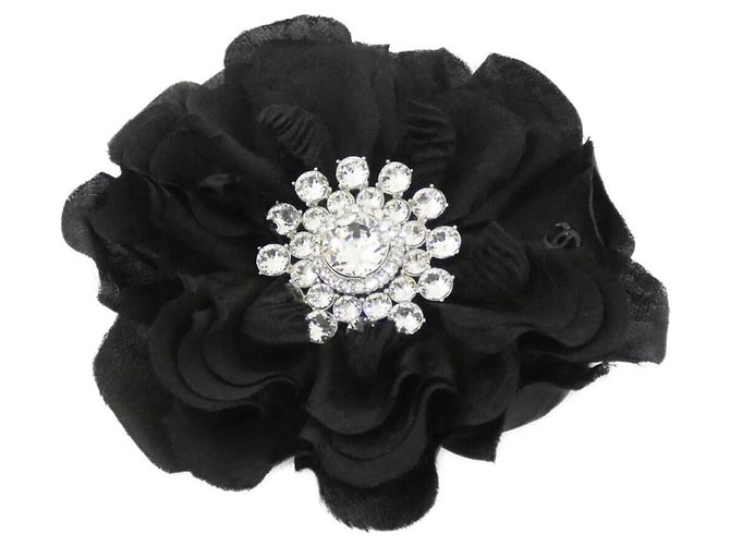 Chanel AAB233 Corsage Schwarz Silber