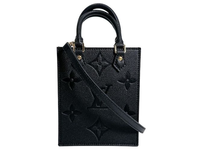 Borsa a Spalla Petite Sac Plat Monogramma Louis Vuitton Nero