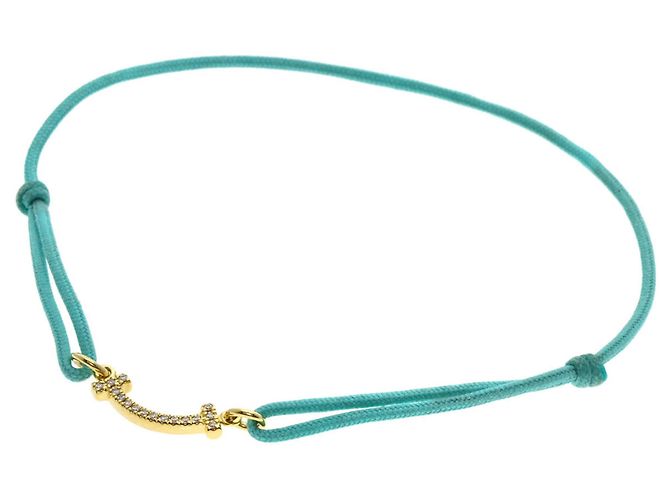Tiffany T Pulsera de cordón azul mini diamante T Smile de Tiffany & Co.