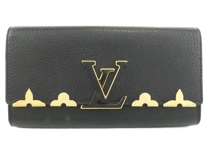 Cartera Larga Capucines Taurillon de Louis Vuitton Negro